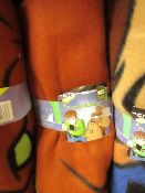 Ben 10 Fleece Blanket. New with tags