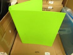 6 x Lime Green A4 Ring Binders. New & Boxed