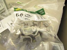 10x Tower - Cable Clips (Grey) 20 Per Bag - All New and Packaged.