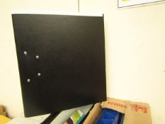 10x Black coloured folders, new and boxed.