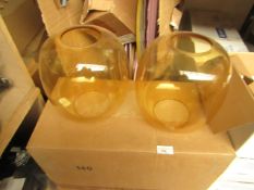 2 x Orange Lamp Shades(chelsom) Unused & Boxed