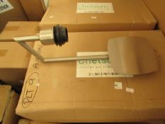 2 x Chrome Chelsom Walllights. New & Boxed