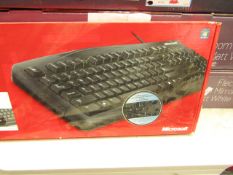 Microsoft wired keyboard 200, tested working and boxed.