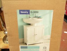 Saxony bathroom under sink cabinet, new and boxed.