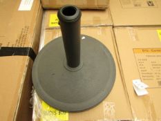 8kg Universal Parasol base. New & Boxed