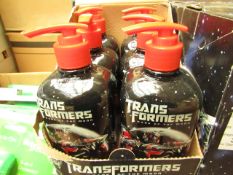 6x 500ml Transformers handwash, new and boxed.