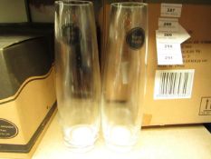 Set of 2x stem vases, new and boxed.