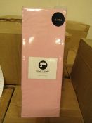 Sanctuary Fitted Sheet With Deep Box Kingsize Blush 100 % Cotton New & Packaged