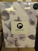 Sanctuary Elissia Purple Reversible Duvet Set Kingsize 100% Cotton RRP £69.99 New & Packaged