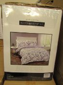 Sanctuary Elissia Purple Reversible Duvet Set Double 100 % Cotton RRP £59.99 New & Packaged