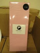 Sanctuary Fitted Sheet With Deep Box Kingsize Blush 100 % Cotton New & Packaged