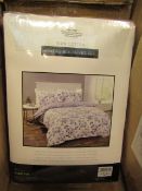 Sanctuary Elissia Purple Reversible Duvet Set Superking 100 % Cotton RRP £79.99 New & Packaged