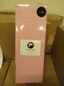 Sanctuary Fitted Sheet With Deep Box Kingsize Blush 100 % Cotton New & Packaged