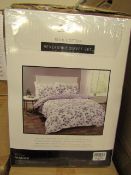 Sanctuary Elissia Purple Reversible Duvet Set Double 100 % Cotton RRP £59.99 New & Packaged