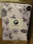 Sanctuary Elissia Purple Reversible Duvet Set Single 100 % Cotton RRP £49.99 New & Packaged