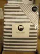 Sanctuary Harper Mono Superking Reversible Duvet Set,100 % Cotton RRP £79.99 New & Packaged