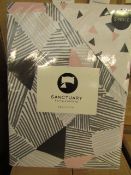 Sanctuary Bailey Multi Coloured Reversible Duvet Set Single,100% Cotton RRP £49.99 New & Packaged