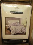 Sanctuary Elissia Purple Reversible Duvet Set Superking 100 % Cotton RRP £79.99 New & Packaged