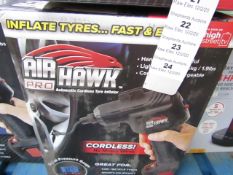 | 1x | AIR HAWK PRO CORDLESS COMPRESSOR | UNCHECKED AND BOXED | NO ONLINE RE-SALE | SKU