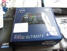 Playstation 4 Razer Raiju Ultimate controller, untested but includes button accessories, carry