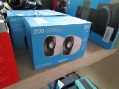 Logitech Z120 2w speaker, untested and boxed.