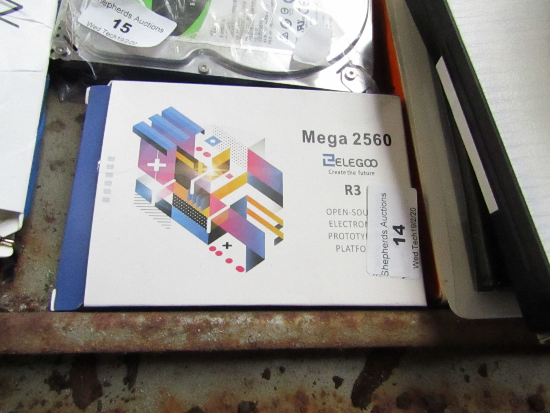 Mega 2560 Elegoo open source electronics prototyping platform, untested and boxed.