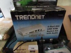 Trendnet 2 port USB switch kit, untested and boxed.