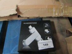 Hugerstone USB flash drive, untested and boxed.