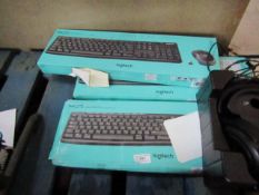 3x Logitech keyboards, all untested and boxed.