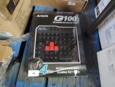 A4 Tech G100 gaming keyboard Pro, untested and boxed.