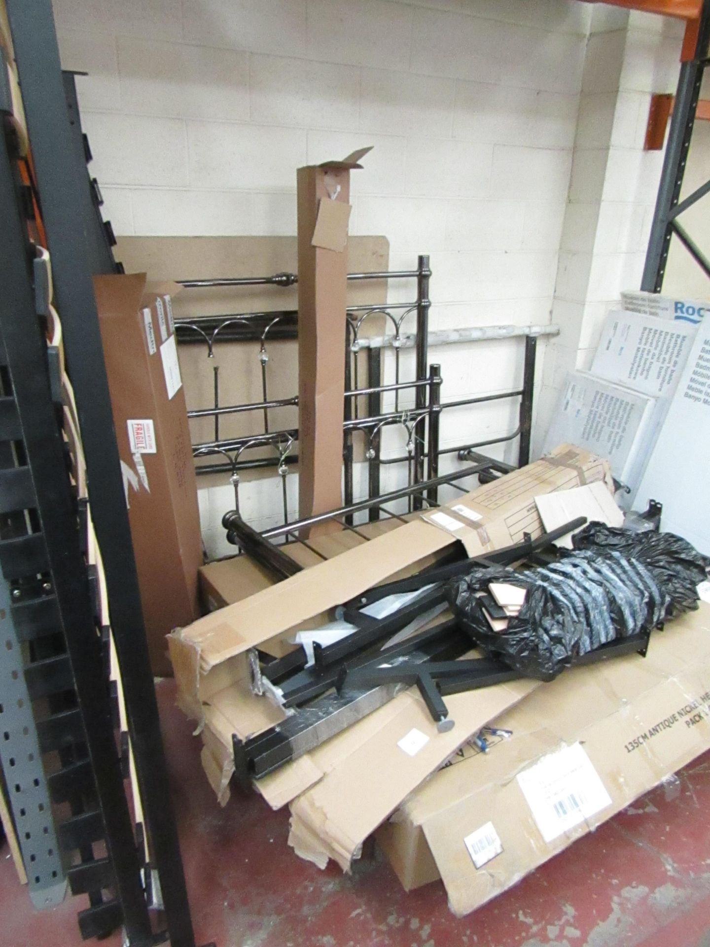 Parts to Approx 6 Bentley Designs Crystal bed frames, all with damage or missing parts, includes