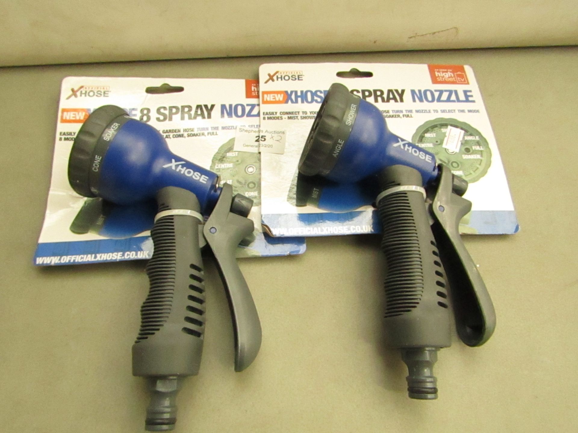 | 2x | XHOSE8 SPRAY NOZZLES | PACKAGED UNTESTED  | NO ONLINE RE-SALE | SKU - | RRP £17.99 each |