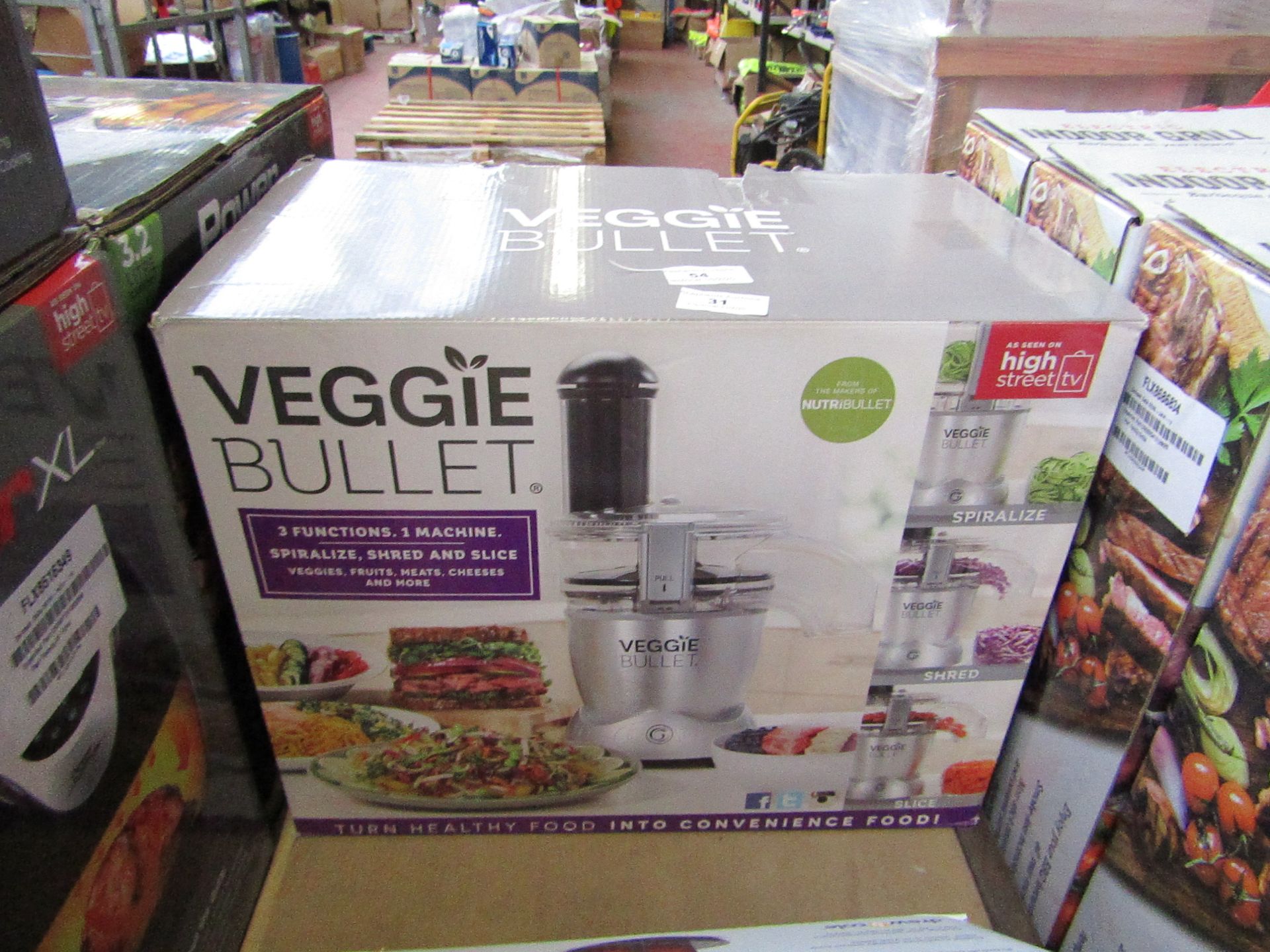 | 1X | VEGGIE BULLET | PAT TESTED AND BOXED | NO ONLINE RE-SALE | SKU C5060191466851 | RRP £129.99 |