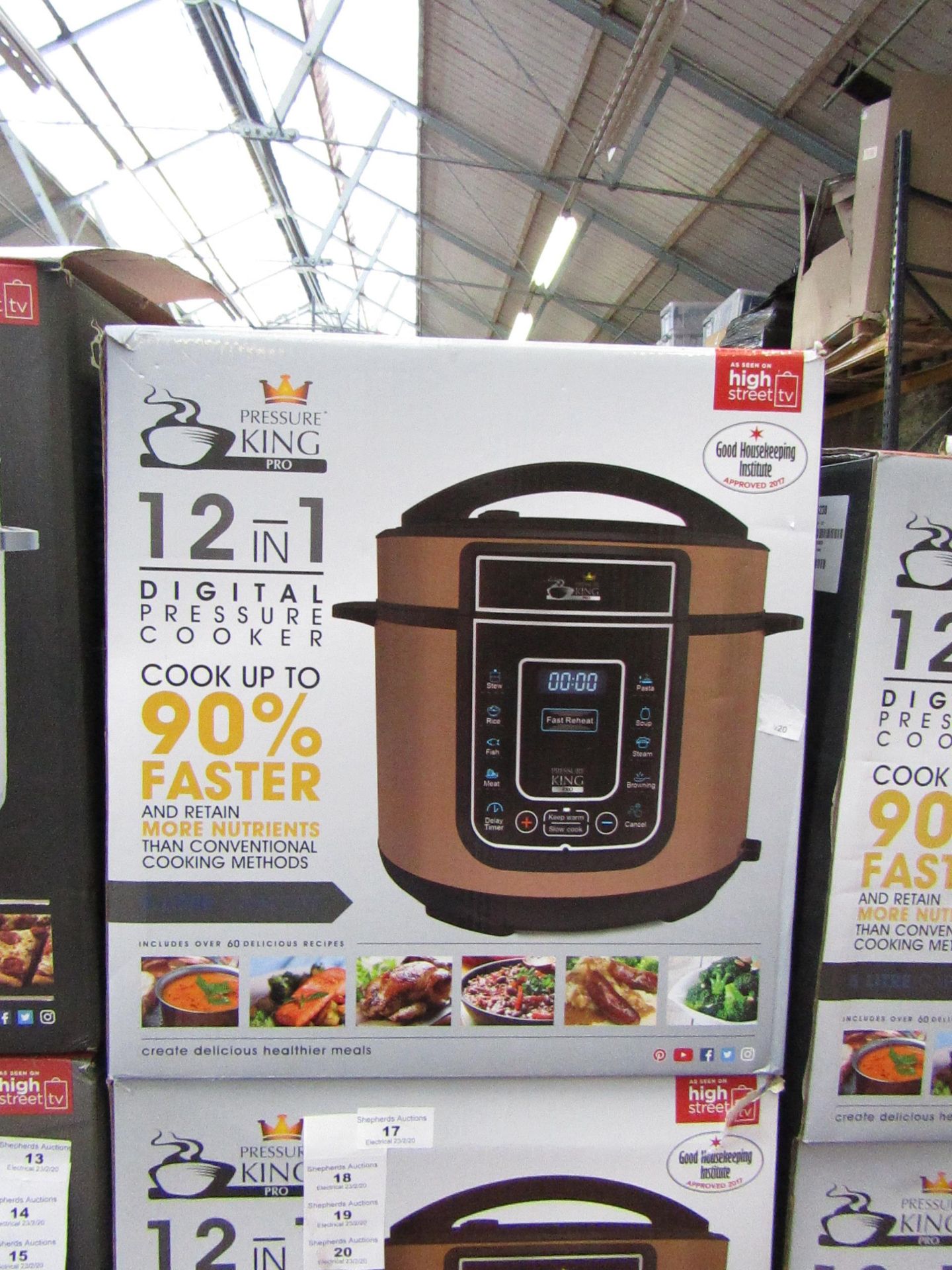 | 1X | PRESSURE KING PRO 12 IN 1 DIGITAL PRESSURE AND MULTI COOKER | PAT TESTED AND BOXED | NO