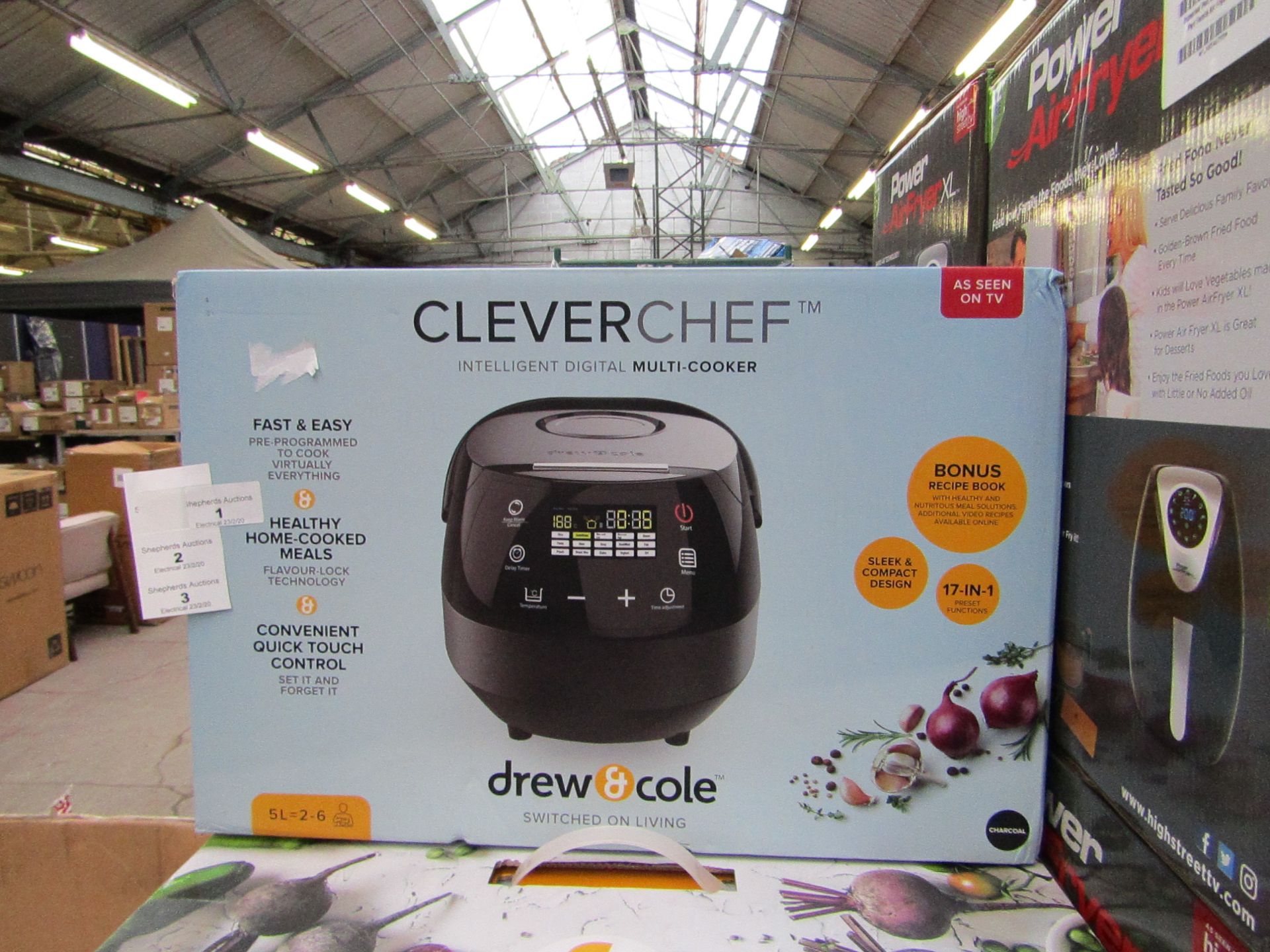 | 1x | DREW & COLE CLEVERCHEF | PAT TESTED AND BOXED | NO ONLINE RE-SALE | SKU C5060541511682 |
