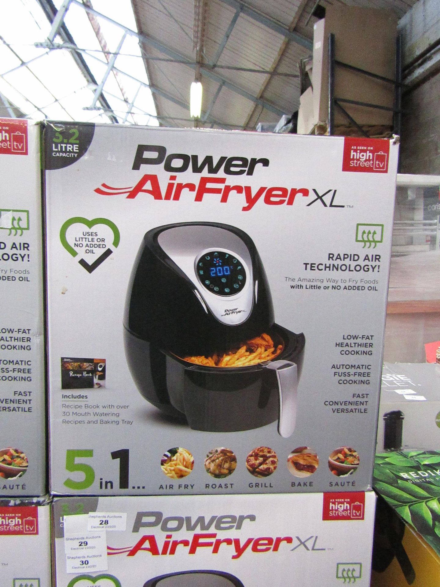 | 1x | POWER AIR FRYER XL 3.2L | PAT TESTED AND BOXED | NO ONLINE RE-SALE | SKU C5060191465366 | RRP