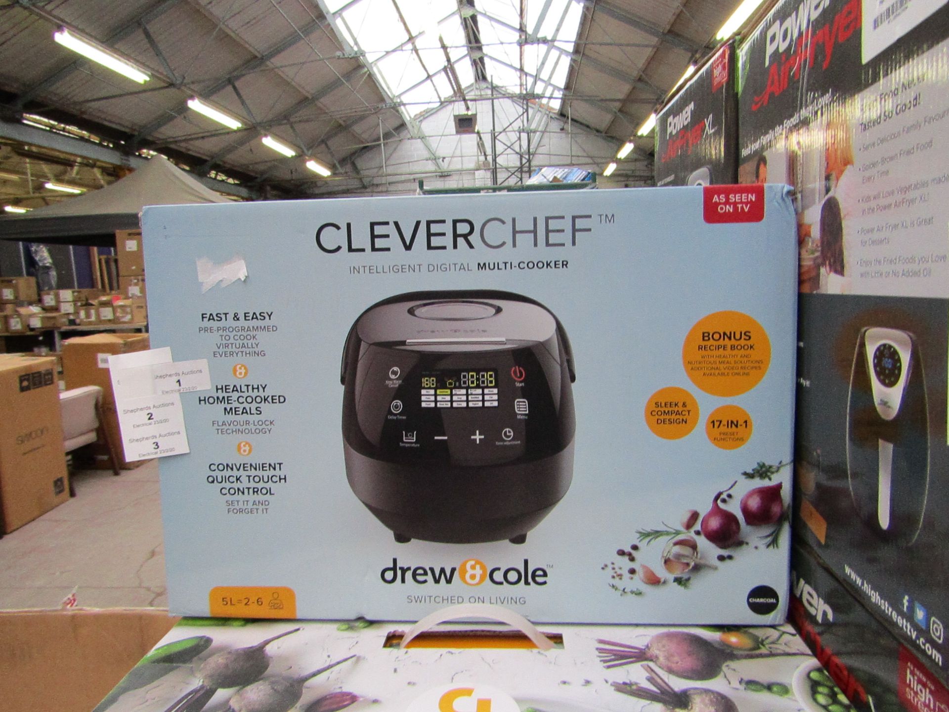 | 1x | DREW & COLE CLEVERCHEF | PAT TESTED AND BOXED | NO ONLINE RE-SALE | SKU C5060541511682 |