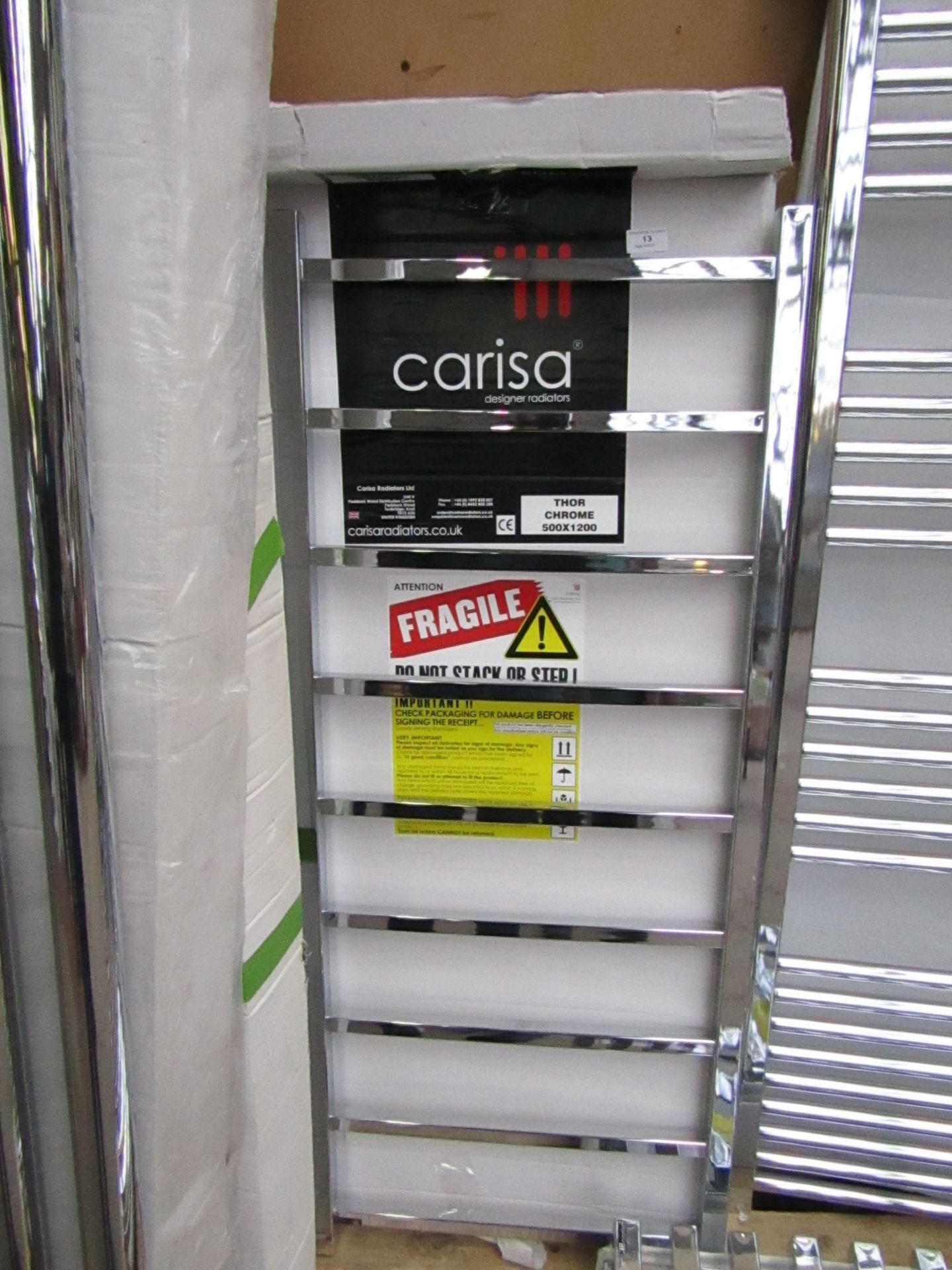 Carisa Thor Chrome 500x1200 radiator, with box, RRP £276, please read lot 0.