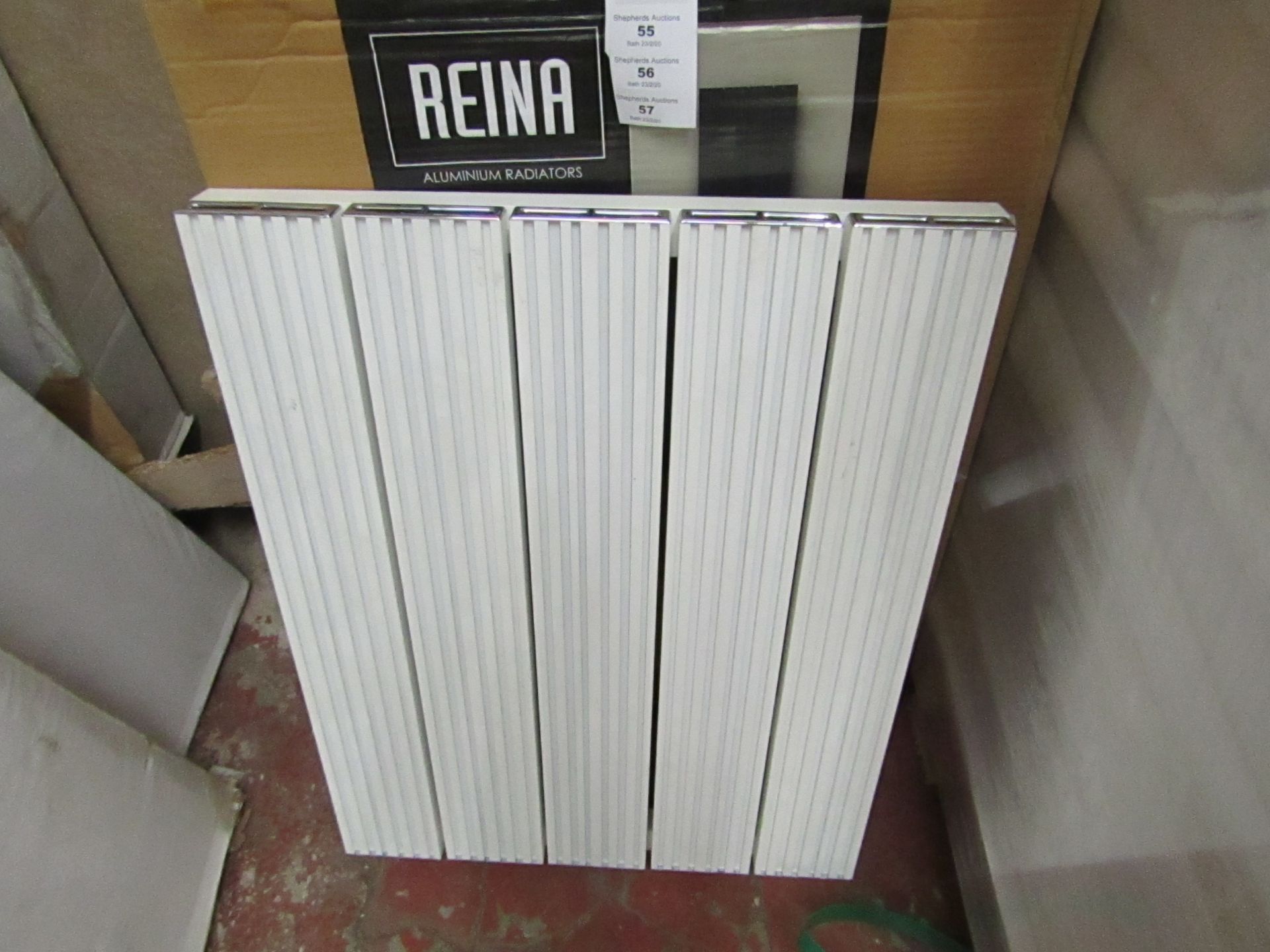 REINA ENZO - Aluminium wall Radiator, White - 470x600mm