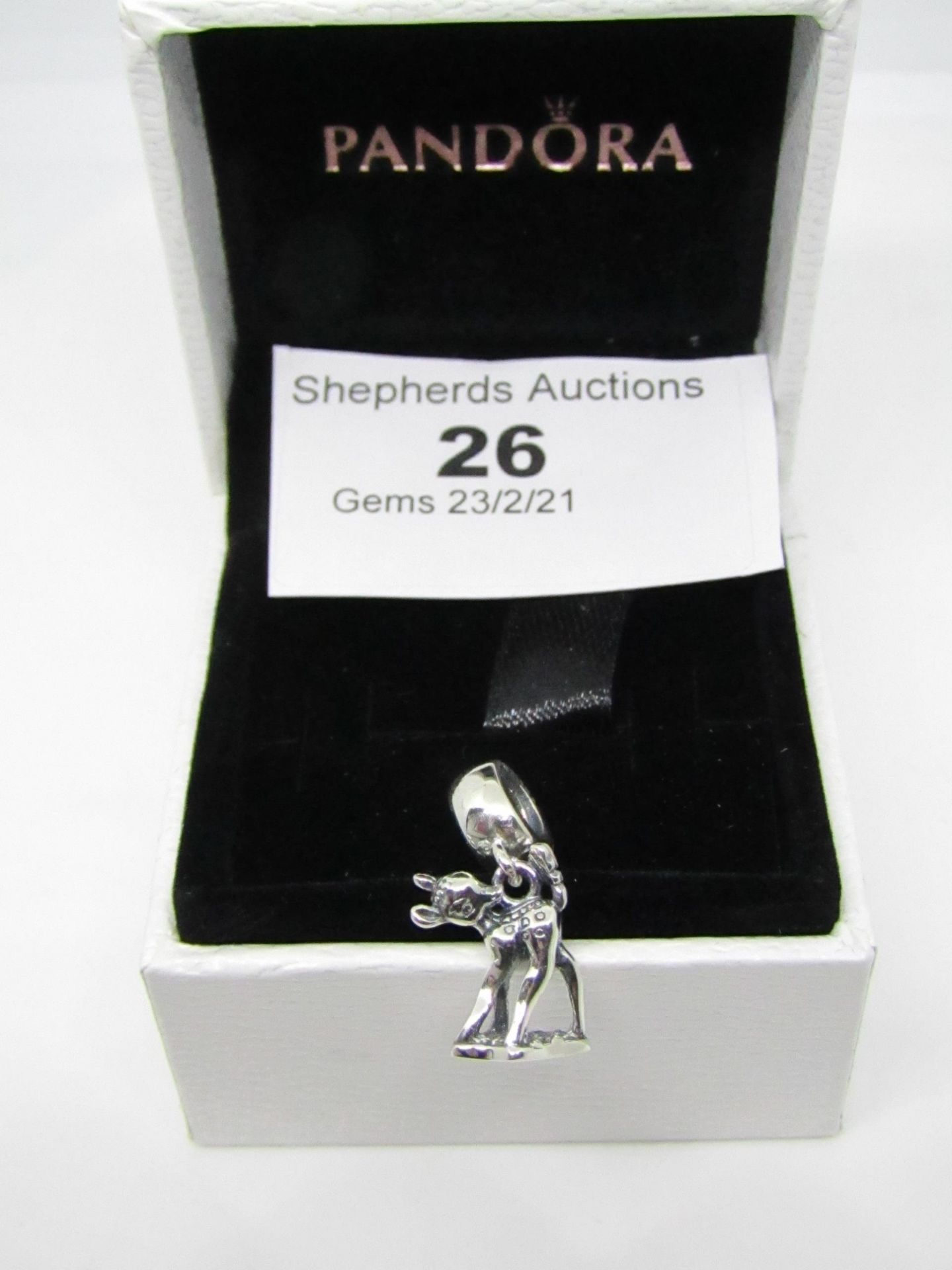 Pandora "Bambi" Charm 925 Silver in Presentation box & comes with gift bag (ideal Mothers Day