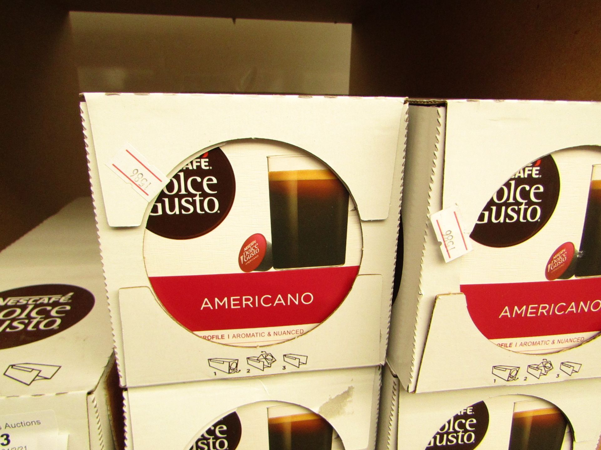 3 Packs of 16 Nescafe Dolce Gusto Americano Pods. BB 31/10/19