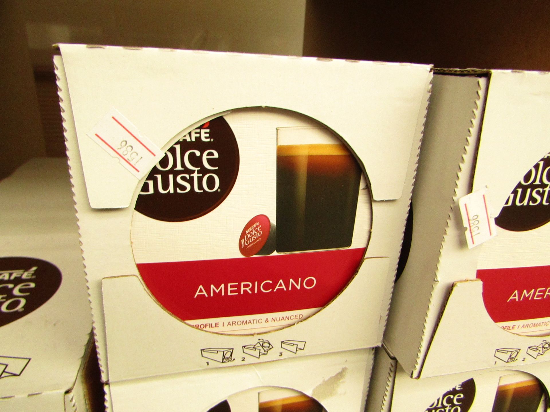 3 Packs of 16 Nescafe Dolce Gusto Americano Pods. BB 31/10/19