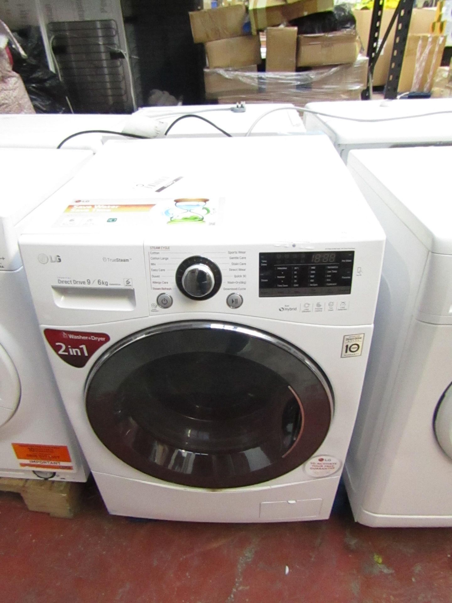 LG smart True Steam washer/dryer, powers on but displays fault DE which after searching on the net