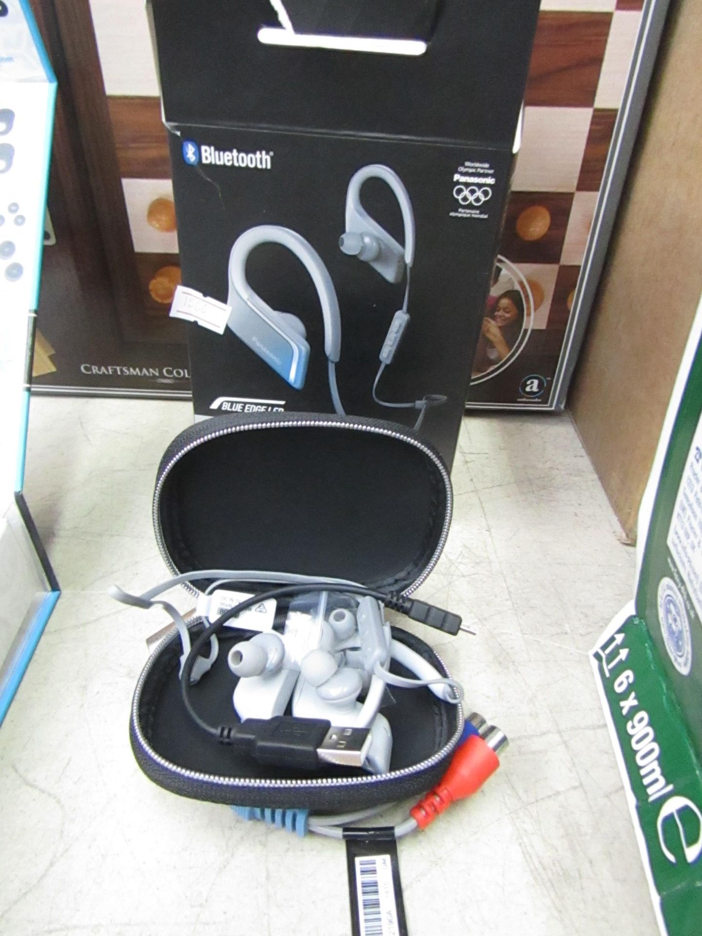 Panasonic Wings RP-BTS55 Bluetooth Earphones - Black - Untested and Boxed. RRP CIRCA £59.99.