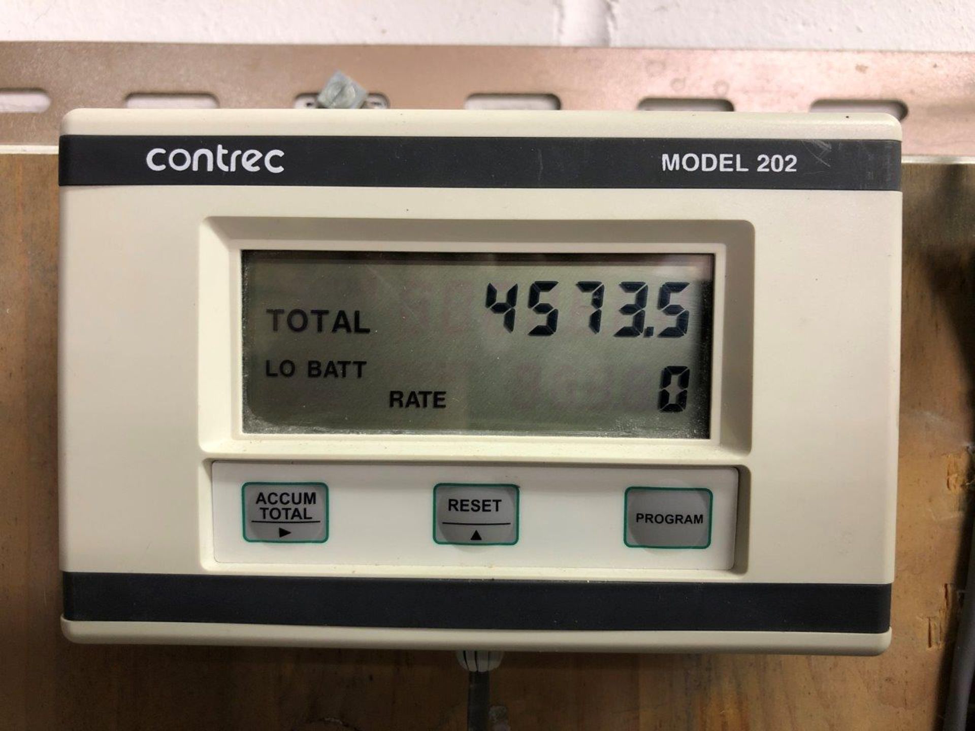 Water Meter Flow Calibration Rig Consisting of Contrec Model 202 Flow Meter Display/Totaliser,