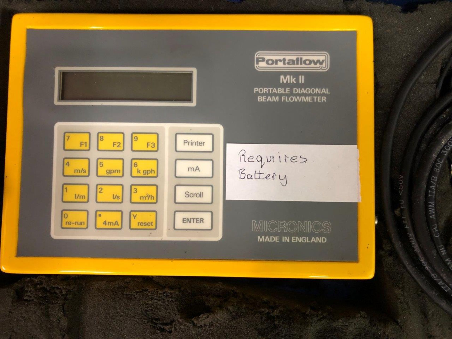 Portaflow Mk II Portable Diagonal Beam Flowmeter by Micronics Ltd with 2 sizes of transducer. " - Image 4 of 4