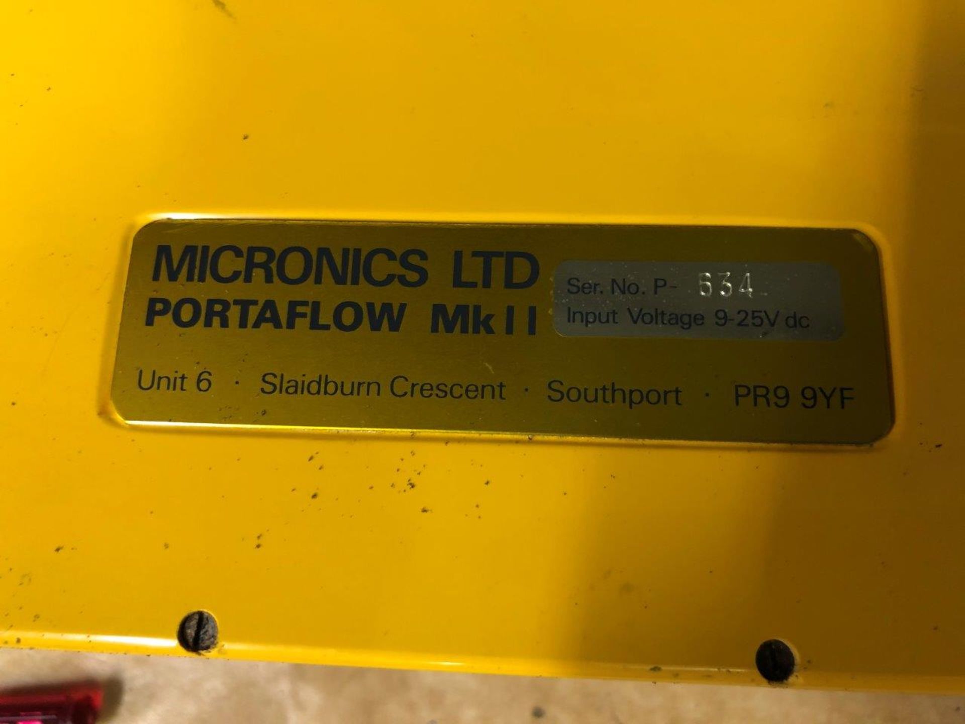 Portaflow Mk II Portable Diagonal Beam Flowmeter by Micronics Ltd with 2 sizes of transducer. " - Image 2 of 4