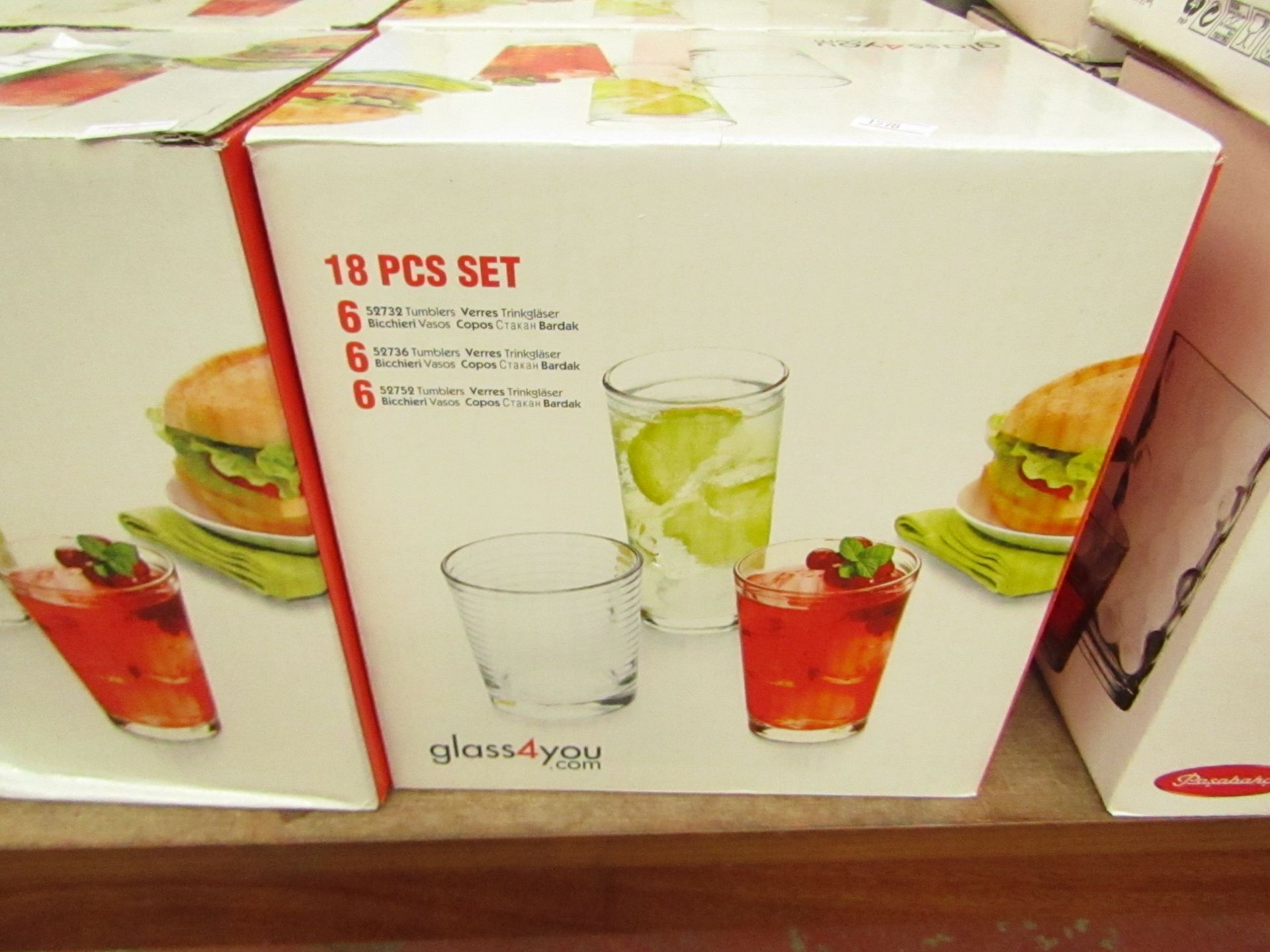 Glass 4 You 18 Piece Tumbler Set. Boxed