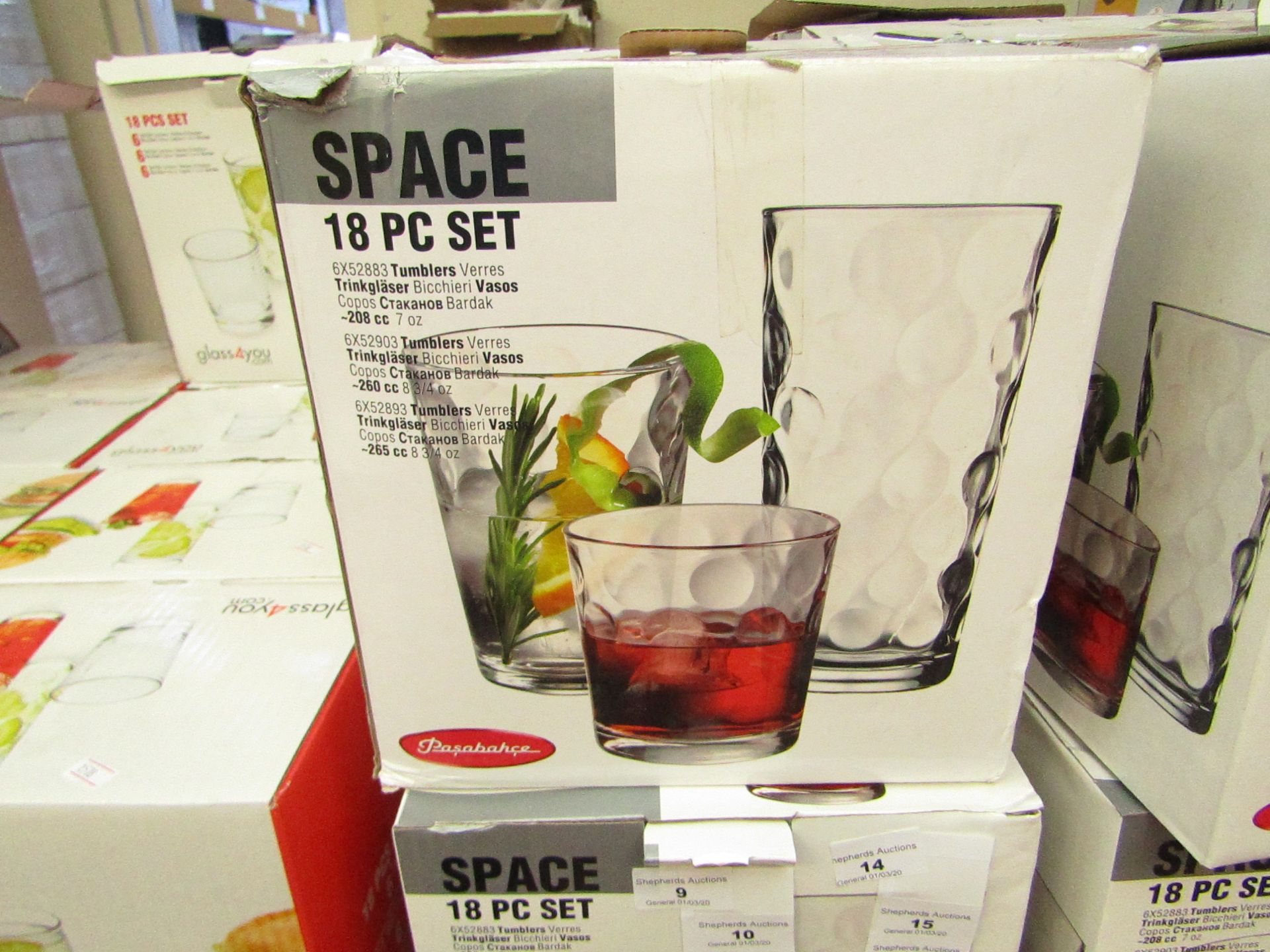 Space 18 Piece Tumbler Set. Boxed