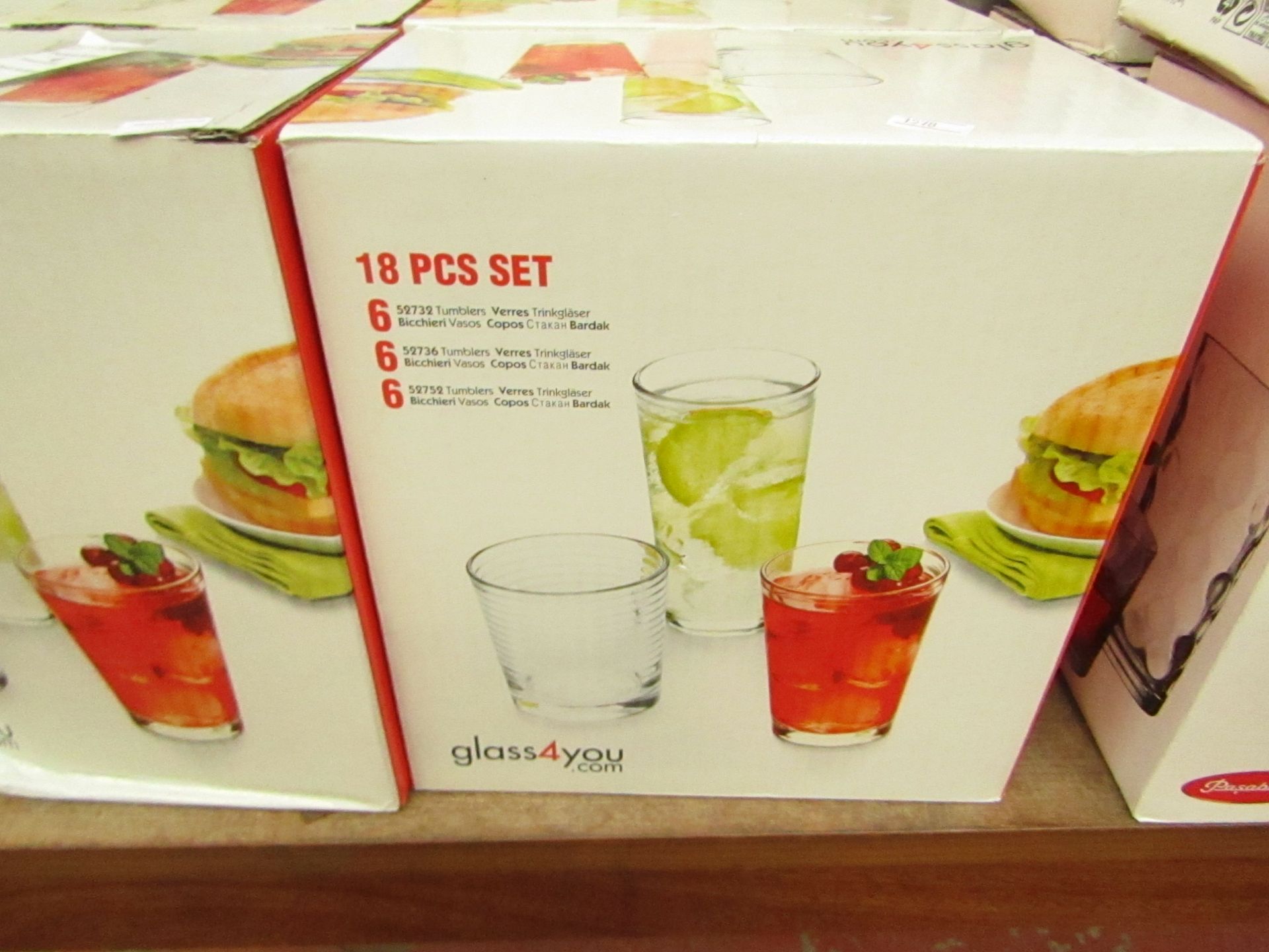 Glass 4 You 18 Piece Tumbler Set. Boxed